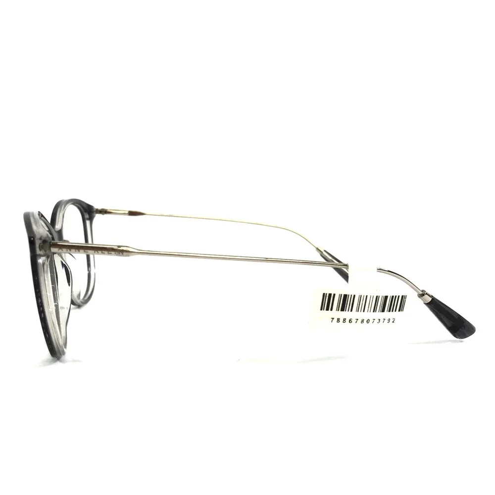 Anne Klein Eyeglasses Frames AK5072 001 SMOKE Silver Clear Full Rim 52-17-140